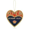 Royal Collection Shop Buckingham Palace Navy And Red Heart Decoration New
