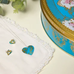 Royal Collection Shop Coat Of Arms Tin Heart Pendant Hot