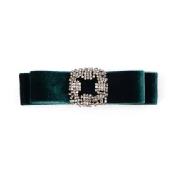 Royal Collection Shop Green Velvet Bow Hairclip Hot