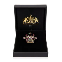 Royal Collection Shop Purple And Gold Crown Brooch Sale