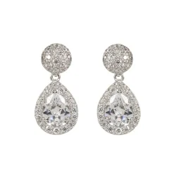 Royal Collection Shop Silver Drop Teardrop Earrings Clearance