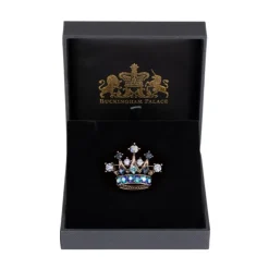 Royal Collection Shop Small Blue Crystal Crown Brooch Discount