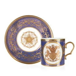 Royal Collection Shop Special Edition Lustre Purple And Blue Coffee Cup And Saucer Sale