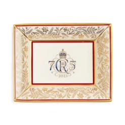 Royal Collection Shop The King'S 75Th Birthday Limited Edition Red Tray New