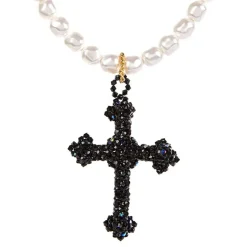 Royal Collection Shop Vicki Sarge Black Cross Necklace Hot
