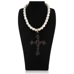 Royal Collection Shop Vicki Sarge Black Cross Necklace Hot
