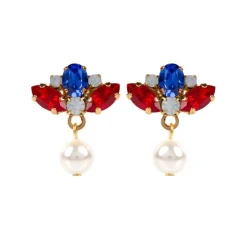 Royal Collection Shop Vicki Sarge Red, White And Blue Small Drop Earrings Discount