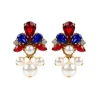Royal Collection Shop Vicki Sarge Red, White And Blue Pearl Drop Earrings Hot