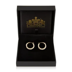Royal Collection Shop White Pearl Hoop Earrings Online