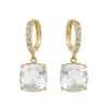 Royal Collection Shop White Square Crystal Earrings New